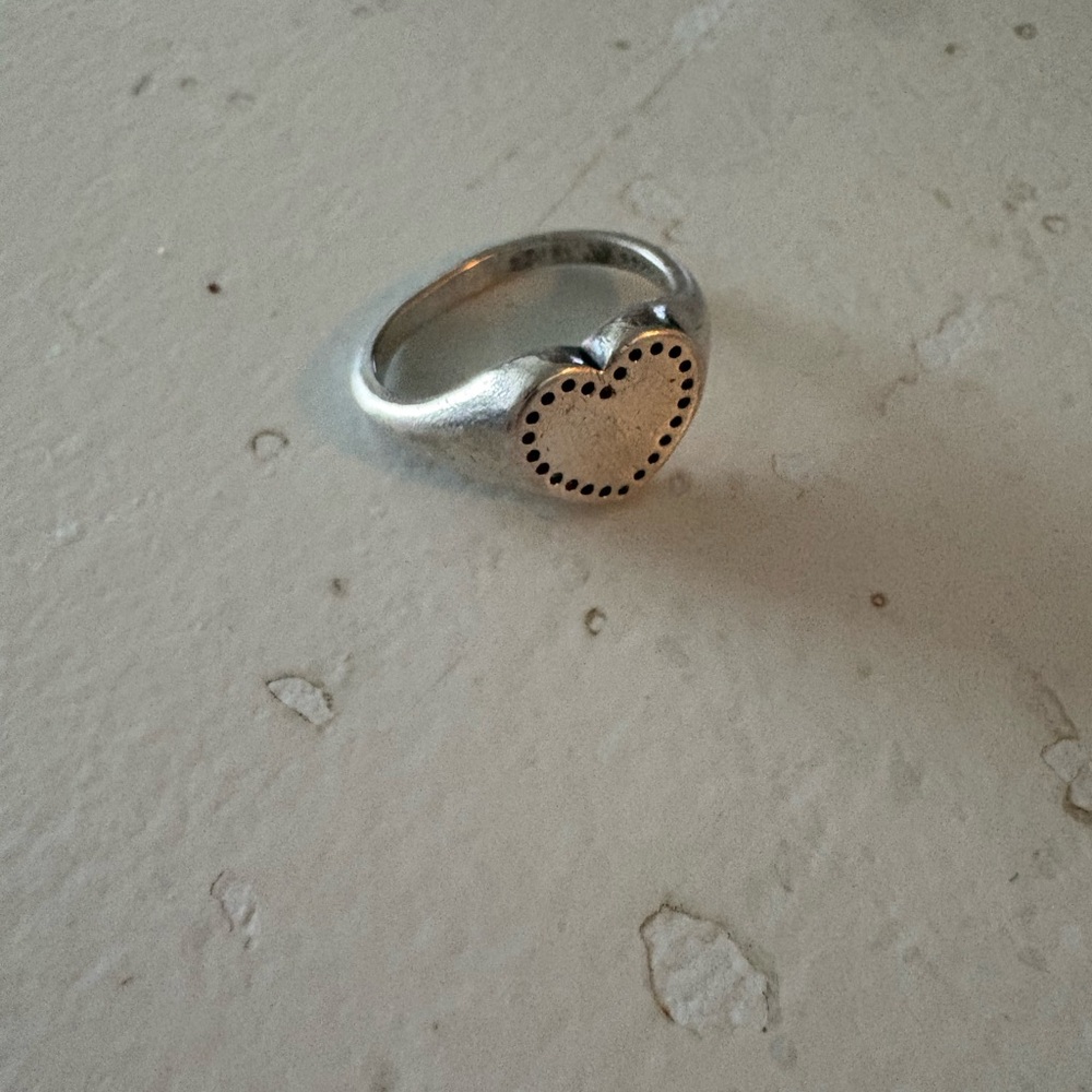 Pandora Silver Heart Ring - Size 7